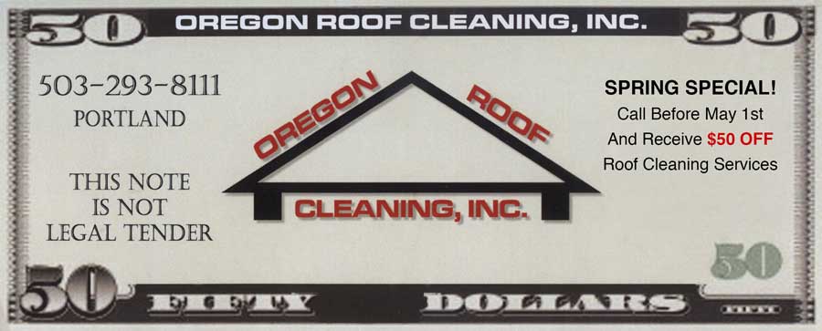 Roof Cleaning Coupon Portland Oregon